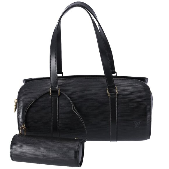 Louis Vuitton Soufflot Epi Handbag M52222 Black + Pouch - Picture 1 of 7